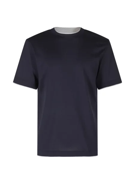 Tricou Eleventy cu decolteu rotund albastru