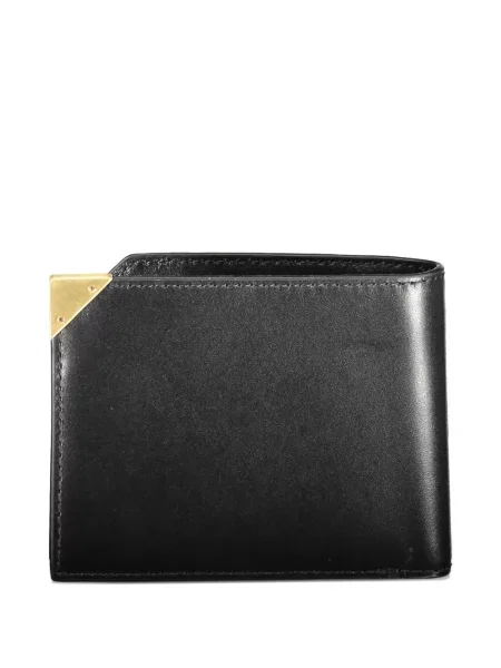 Kožená peněženka Calvin Klein s autogramem černá