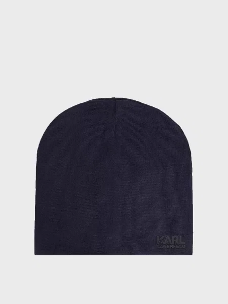 Вовняна шапка Karl Lagerfeld синя