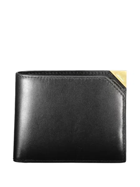 Portofel Calvin Klein din piele cu autograf negru