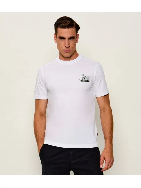 BOSS Tricou Te Blueprint alb