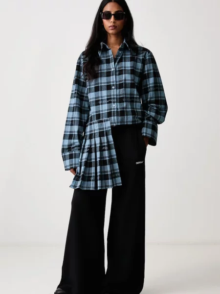 Off-White Bookish Reg παντελόνι επίσημο γυναικείο λευκό