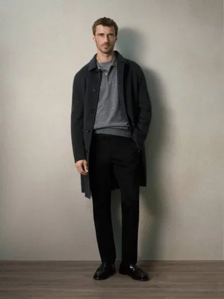 Spodnie slim fit z regulowanym pasem Mężczyzna 40 MANGO MAN czarny