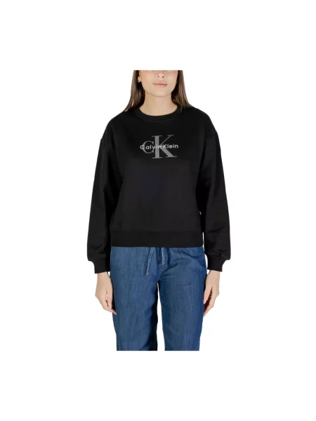 Calvin Klein Jeans bluza z nadrukiem czarny