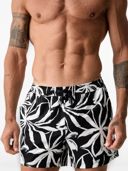Slip de baie Marc O'polo cu model floral cu imagine cu cordon negru
