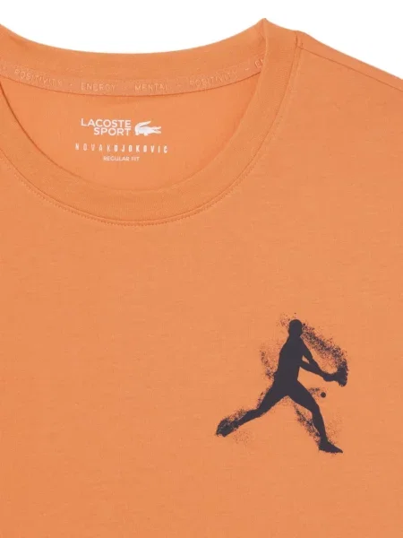 Tricou Lacoste cu imagine portocaliu