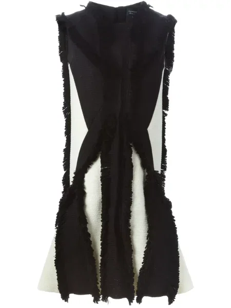 Rochie Lanvin cu franjuri negru
