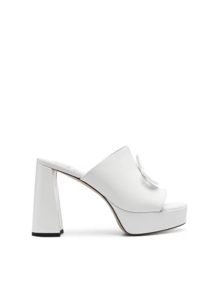 Klapki Patou na słupku białe