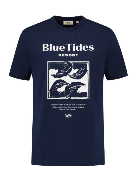 Shiwi Tričko Liam Blue Tides námořnická modř bílá