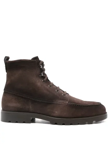 Botine Santoni din piele de căprioară maro