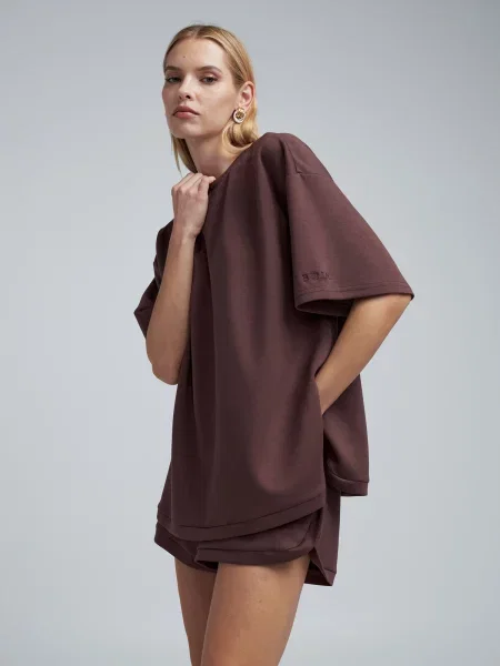 BWLDR Tricou Billy ciocolatiu