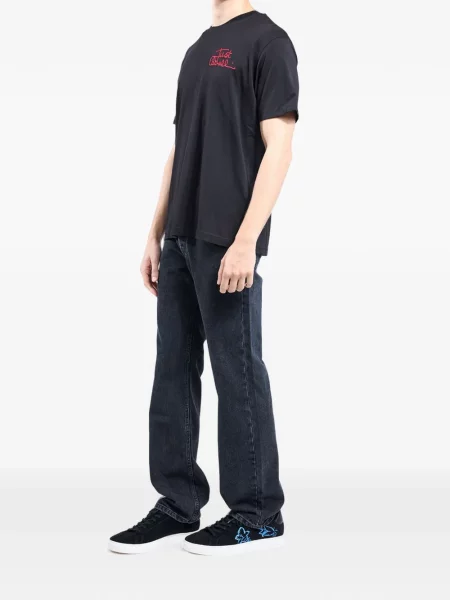 Tricou Just Cavalli cu autograf negru