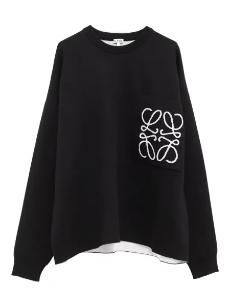 Hanorac Loewe cu broderie negru