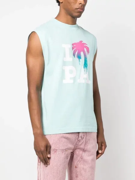 Košulja Palm Angels s printom plava
