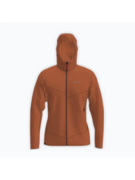 Мъжки суитшърт за трекинг Salewa Puez Rocca Polarlite Hood Bombay Brown кафяво