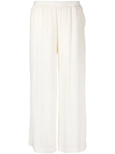 Aksamitne szerokie spodnie Gold Hawk białe