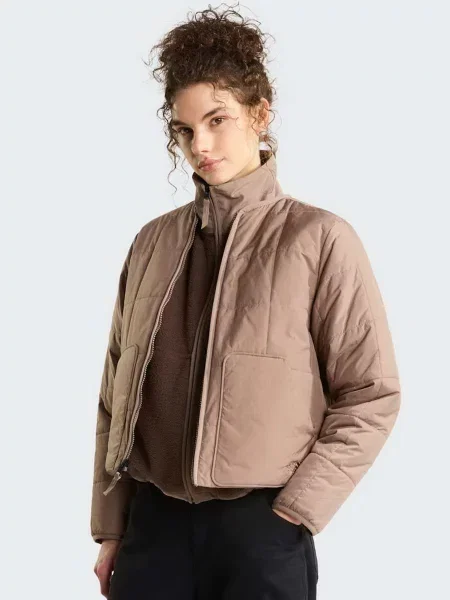 Утепленная демисезонная куртка The North Face коричневая