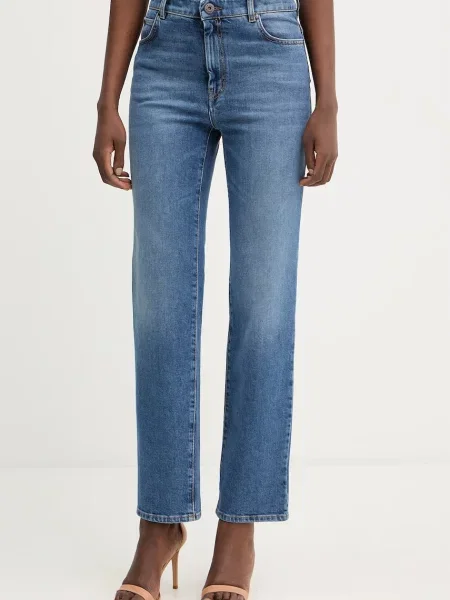 Weekend Max Mara jeansy ARGENTO niebieskie