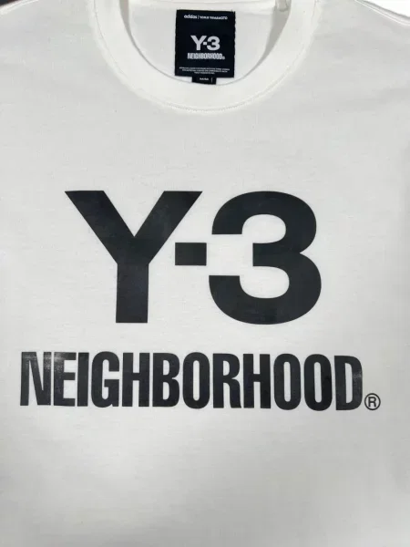 Tricou Y-3 cu imagine alb