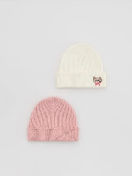 Reserved Шапка з набір з 2 різнобарвний 