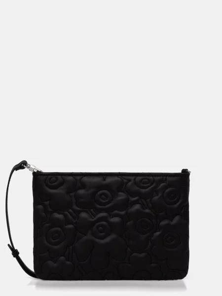 Marimekko geantă crossbody pentru femei din piele negru