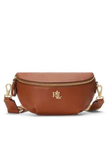 Lauren Ralph Lauren torebka skórzana brązowy