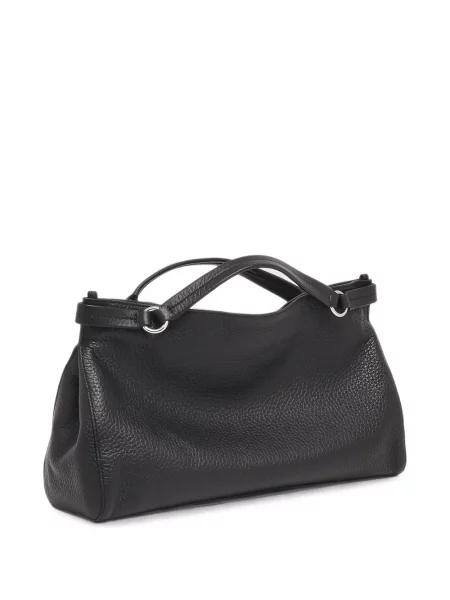 Geantă shopper Orciani din piele negru