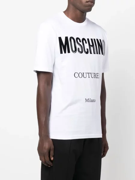 Raštuotas marškinėliai Moschino balta