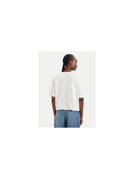 Guess T-shirt Krem Regular Fit