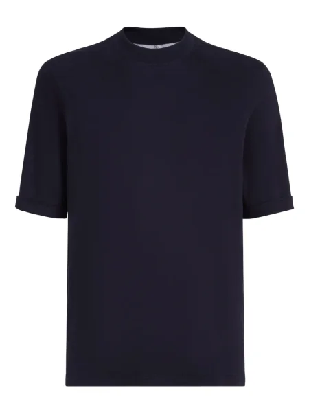 Tricou Brunello Cucinelli din jerseu albastru