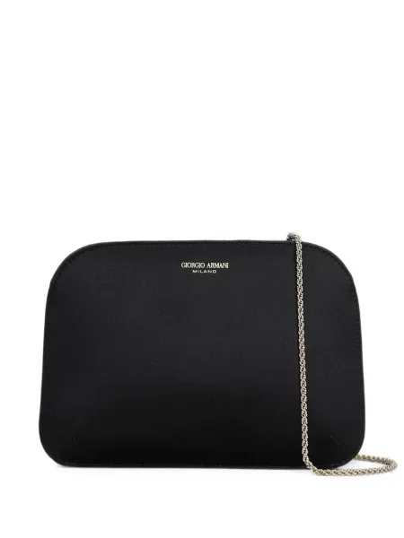 Colier Giorgio Armani din satin cu bretele negru