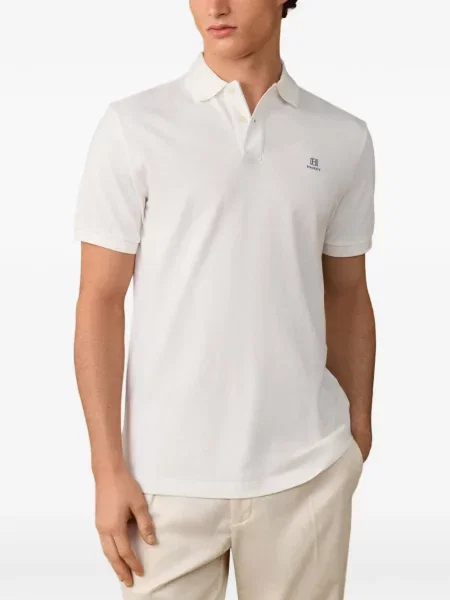 Scurt tricou polo Hackett London alb