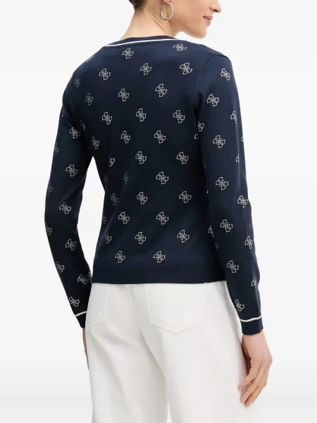 Cardigan Guess cu imagine albastru