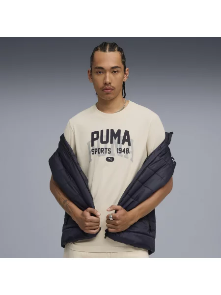 Koszulka z grafiką w uniwersyteckim stylu PUMA biała