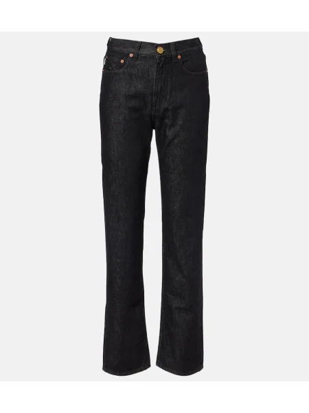Blugi drepți Blazé Milano cu talie înaltă negru