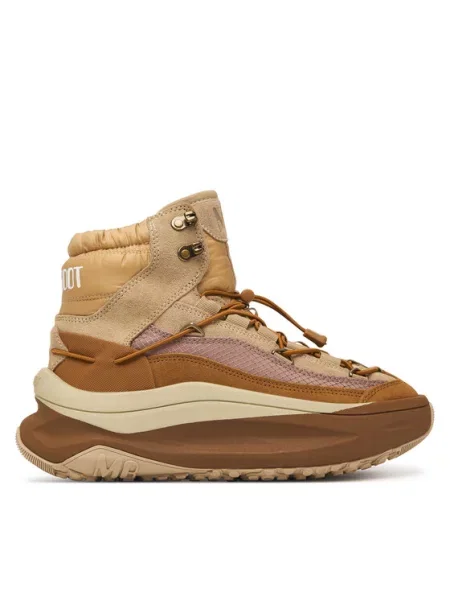 Snehule Moon Boot Moon Xlace Mid S hnedá