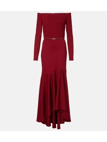 Rochie Elie Saab din jerseu roșu