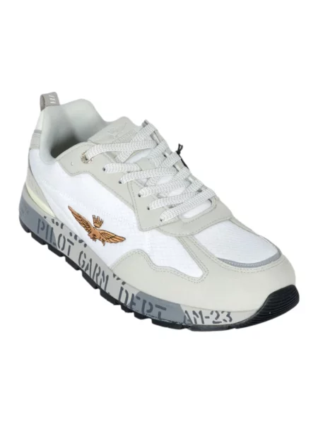 Sneakersy Aeronautica Militare skórzane białe