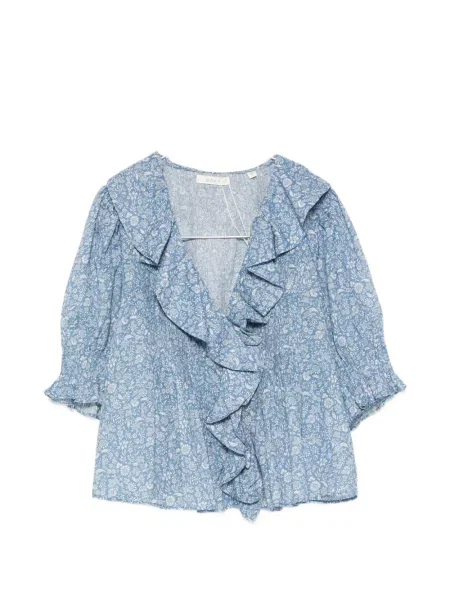 Bluză Dôen cu model floral cu imagine albastru