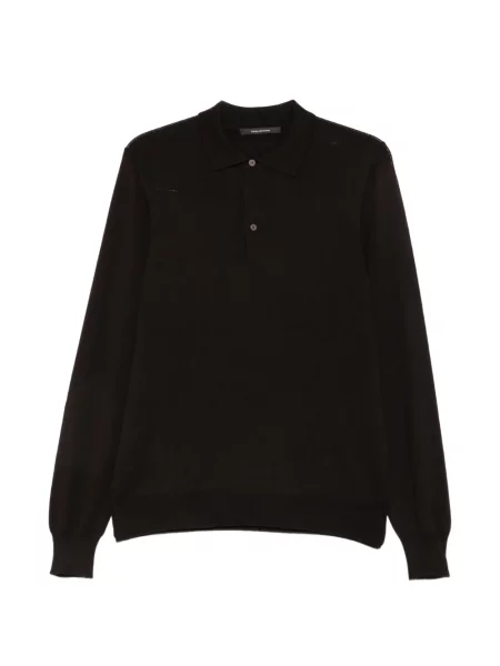 Lung tricou polo Tagliatore maro