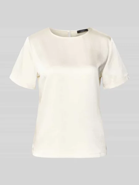 T-shirt o kroju regular fit z dodatkiem lyocellu model ‘ZONA’ Weekend Max Mara beżowa