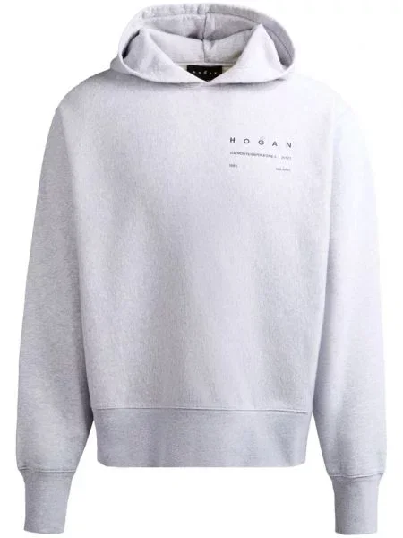 Bluza z kapturem Hogan z nadrukiem szara