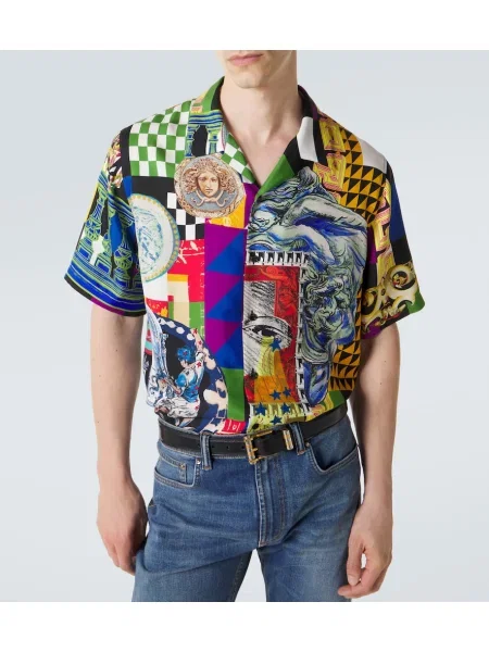 Cămașă Versace de mătase