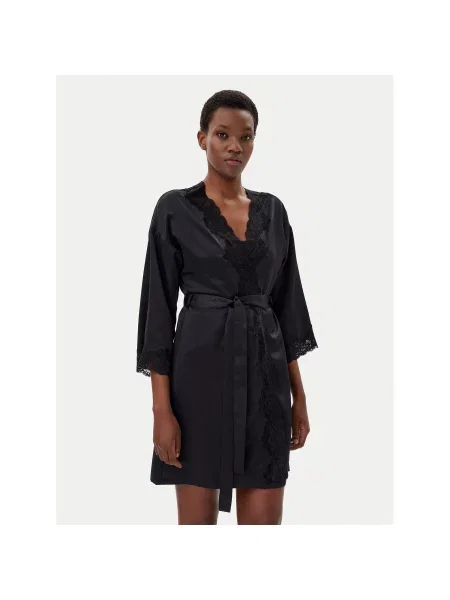 Lauren Ralph Lauren Jutranja halja SIGNATURE SATIN' črna