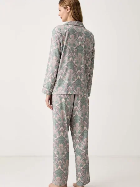 Lauren Ralph Lauren pyžamo dámske s bavlnou béžová