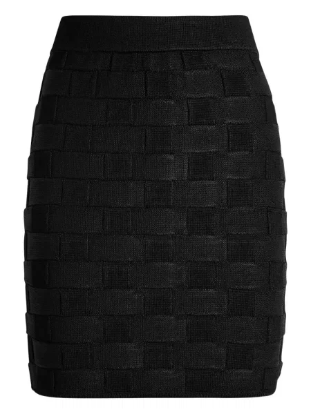 Fusta mini Tove în carouri negru