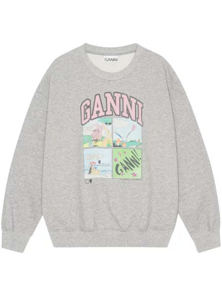 Hanorac Ganni cu imagine gri