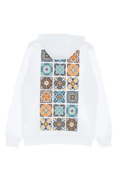 Bluza z kapturem Dolly Noire z nadrukiem biała