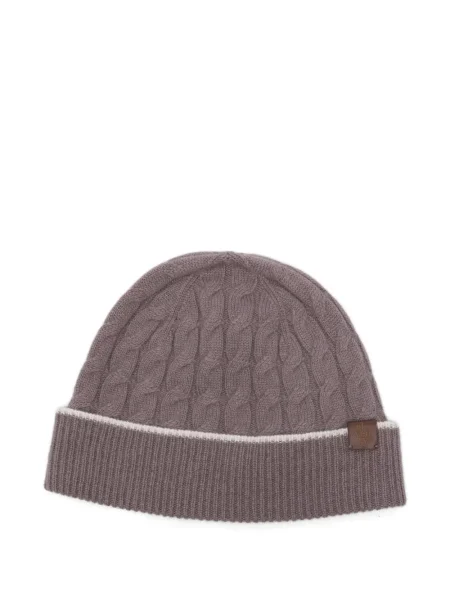 Плетена шапка бийни Eleventy виолетово