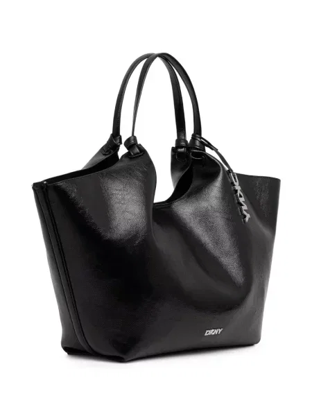 Shopper kabelka Dkny s autogramem černá